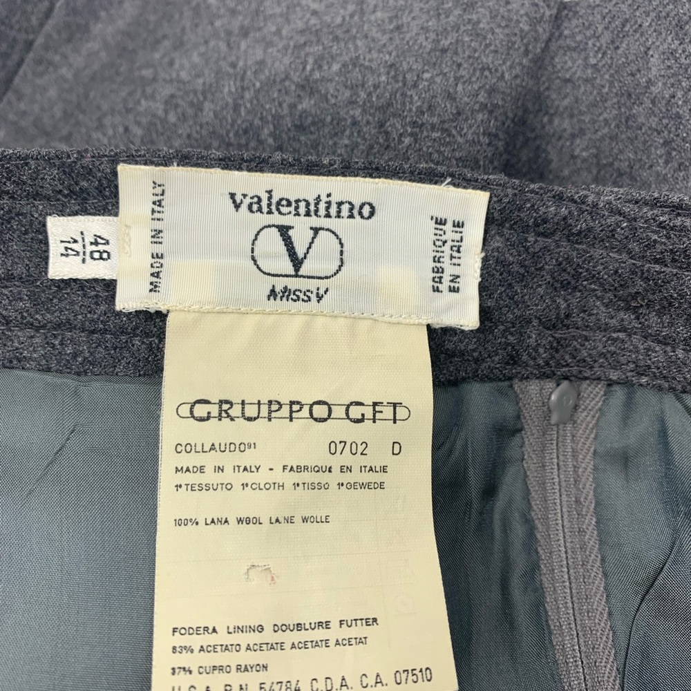 VINTAGE Valentino Miss V 100% Wool Pencil Skirt Lined Sz 48/14 (US Lg/12) R0 - Picture 4 of 6